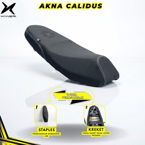Akna AXL Cover Jok Motor Kulit Akna Calidus Amplas Carbon 3D - Vario Led Old Mio Beat Nmax Supra Pcx Aerox Scoopy Adv