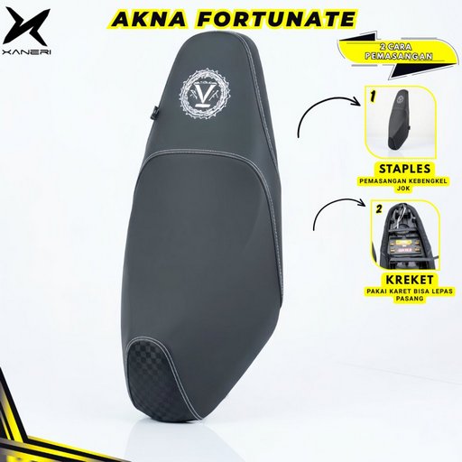 Akna AXL Cover Kulit Jok Motor Fortunate Motif Carbon Vario Nmax Pcx Beat Scoopy