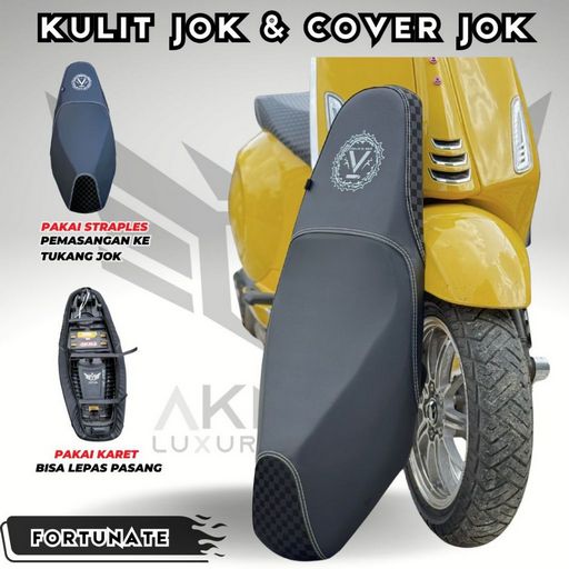 Akna AXL Cover Kulit Jok Motor Fortunate Motif Carbon Vario Nmax Pcx Beat Scoopy
