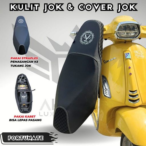 Akna AXL Cover Kulit Jok Motor Fortunate Motif Carbon Vario Nmax Pcx Beat